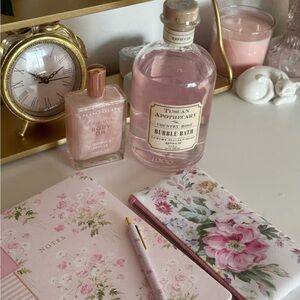 LOVESHACKFANCY vibe, Shimmer body oil.